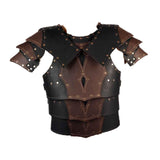 Maxbell Medieval Chest Armor Chest Shoulder Harness for Fancy Dress Role Play Knight brown