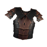 Maxbell Medieval Chest Armor Chest Shoulder Harness for Fancy Dress Role Play Knight brown