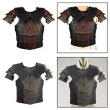Maxbell Medieval Chest Armor Chest Shoulder Harness for Fancy Dress Role Play Knight brown