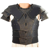 Maxbell Medieval Chest Armor Chest Shoulder Harness for Fancy Dress Role Play Knight gray