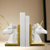 Maxbell Decorative Bookends Stylish Sculpture Book Stand for Indoor Tabletop Cabinet