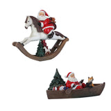Maxbell Resin Christmas Decorations Holiday Home Decor Craft Desk Christmas Ornament Riding a horse