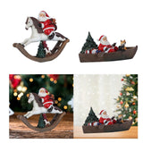 Maxbell Resin Christmas Decorations Holiday Home Decor Craft Desk Christmas Ornament Riding a horse