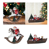 Maxbell Resin Christmas Decorations Holiday Home Decor Craft Desk Christmas Ornament Riding a horse