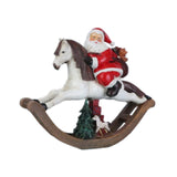 Maxbell Resin Christmas Decorations Holiday Home Decor Craft Desk Christmas Ornament Riding a horse