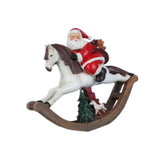 Maxbell Resin Christmas Decorations Holiday Home Decor Craft Desk Christmas Ornament Riding a horse