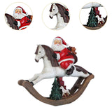 Maxbell Resin Christmas Decorations Holiday Home Decor Craft Desk Christmas Ornament Riding a horse