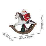 Maxbell Resin Christmas Decorations Holiday Home Decor Craft Desk Christmas Ornament Riding a horse