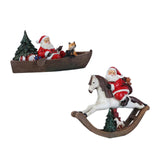 Maxbell Resin Christmas Decorations Holiday Home Decor Craft Desk Christmas Ornament Riding a horse