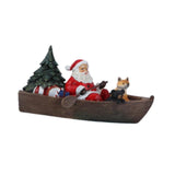 Maxbell Resin Christmas Decorations Holiday Home Decor Craft Desk Christmas Ornament Rowing a boat