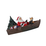 Maxbell Resin Christmas Decorations Holiday Home Decor Craft Desk Christmas Ornament Rowing a boat