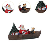 Maxbell Resin Christmas Decorations Holiday Home Decor Craft Desk Christmas Ornament Rowing a boat