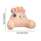 Reading Pillow Stuffed Pillow Lovely Back Support Pillow for Adults Bed Sofa Pink Rabbit