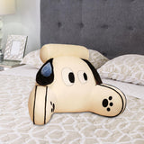 Reading Pillow Stuffed Pillow Lovely Back Support Pillow for Adults Bed Sofa White Dog