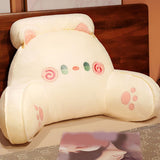 Reading Pillow Stuffed Pillow Lovely Back Support Pillow for Adults Bed Sofa White Cat