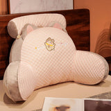 Reading Pillow Stuffed Pillow Lovely Back Support Pillow for Adults Bed Sofa Pink Cat