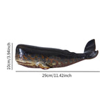 Maxbell Ceramic Whales Sculpture Animal Statue for Bookshelf Home Office Holiday Gift