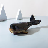 Maxbell Ceramic Whales Sculpture Animal Statue for Bookshelf Home Office Holiday Gift
