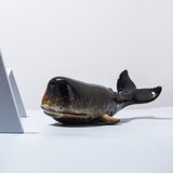 Maxbell Ceramic Whales Sculpture Animal Statue for Bookshelf Home Office Holiday Gift