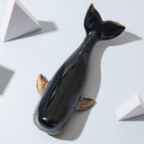Maxbell Ceramic Whales Sculpture Animal Statue for Bookshelf Home Office Holiday Gift
