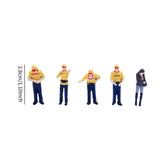 Maxbell 5x 1/64 Scale Model Collection Layout Decoration for Desktop DIY Scene Decor yellow set
