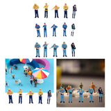 Maxbell 5x 1/64 Scale Model Collection Layout Decoration for Desktop DIY Scene Decor yellow set