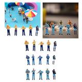 Maxbell 5x 1/64 Scale Model Collection Layout Decoration for Desktop DIY Scene Decor yellow set