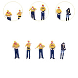Maxbell 5x 1/64 Scale Model Collection Layout Decoration for Desktop DIY Scene Decor yellow set
