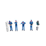 Maxbell 5x 1/64 Scale Model Collection Layout Decoration for Desktop DIY Scene Decor blue set