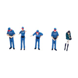 Maxbell 5x 1/64 Scale Model Collection Layout Decoration for Desktop DIY Scene Decor blue set