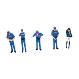 Maxbell 5x 1/64 Scale Model Collection Layout Decoration for Desktop DIY Scene Decor blue set