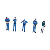 Maxbell 5x 1/64 Scale Model Collection Layout Decoration for Desktop DIY Scene Decor blue set