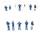 Maxbell 5x 1/64 Scale Model Collection Layout Decoration for Desktop DIY Scene Decor blue set