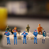 Maxbell 5x 1/64 Scale Model Collection Layout Decoration for Desktop DIY Scene Decor blue set