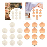 Maxbell 10x Blank Challenge Coins Birthday Iron Plating for Engraving Plated Pattern Argent