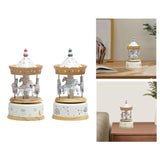 Maxbell Music Box Wooden Clockwork Toys Home Bedroom Decor for Girlfriend Lovers Kids pink