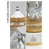 Maxbell Music Box Wooden Clockwork Toys Home Bedroom Decor for Girlfriend Lovers Kids blue