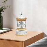 Maxbell Music Box Wooden Clockwork Toys Home Bedroom Decor for Girlfriend Lovers Kids blue