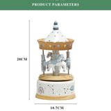 Maxbell Music Box Wooden Clockwork Toys Home Bedroom Decor for Girlfriend Lovers Kids blue