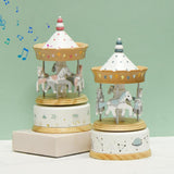 Maxbell Music Box Wooden Clockwork Toys Home Bedroom Decor for Girlfriend Lovers Kids blue