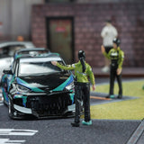 Maxbell 1/64 Scale Female Police Figures Layout Realistic Collection Resin Figurines Go gesture