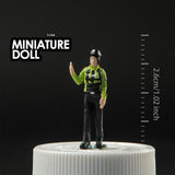 Maxbell 1/64 Scale Female Police Figures Layout Realistic Collection Resin Figurines Stop gesture