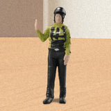 Maxbell 1/64 Scale Female Police Figures Layout Realistic Collection Resin Figurines Stop gesture