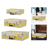 Maxbell Aluminum Alloy Hard Case with Lock Portable Tool Case for Travel files Tools S