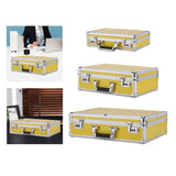 Maxbell Aluminum Alloy Hard Case with Lock Portable Tool Case for Travel files Tools S