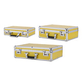 Maxbell Aluminum Alloy Hard Case with Lock Portable Tool Case for Travel files Tools S