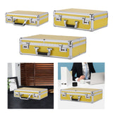 Maxbell Aluminum Alloy Hard Case with Lock Portable Tool Case for Travel files Tools S