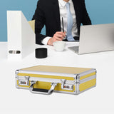 Maxbell Aluminum Alloy Hard Case with Lock Portable Tool Case for Travel files Tools S