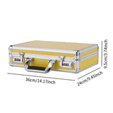 Maxbell Aluminum Alloy Hard Case with Lock Portable Tool Case for Travel files Tools S