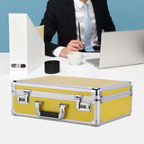 Maxbell Aluminum Alloy Hard Case with Lock Portable Tool Case for Travel files Tools M